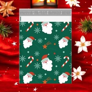 (10) 10x13 Christmas Santa Poly Mailers